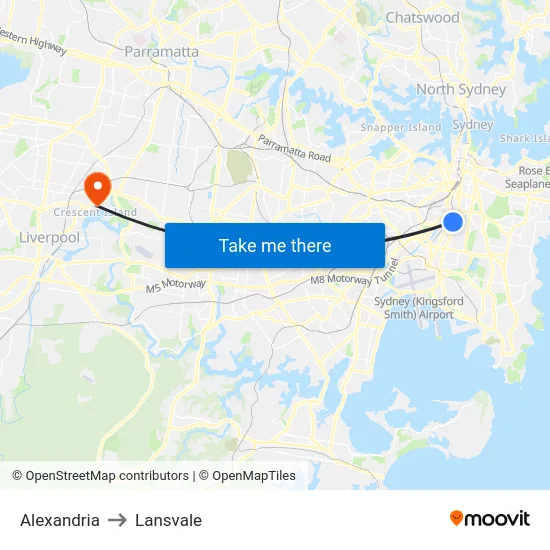 Alexandria to Lansvale map