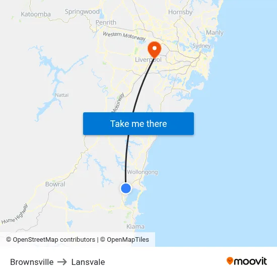 Brownsville to Lansvale map