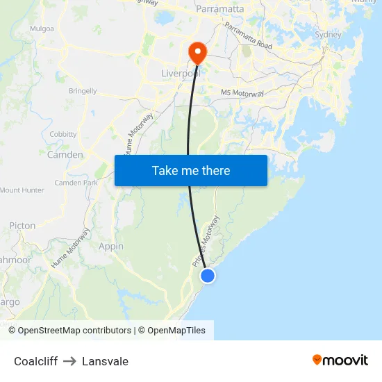 Coalcliff to Lansvale map