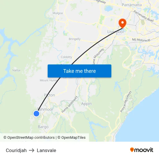 Couridjah to Lansvale map