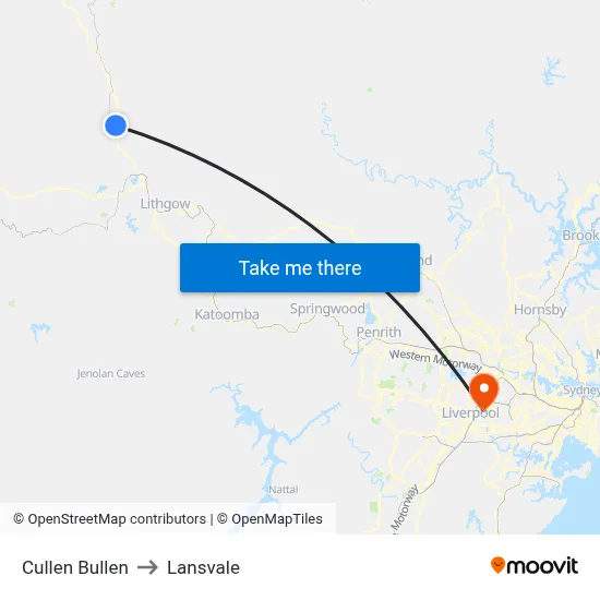 Cullen Bullen to Lansvale map