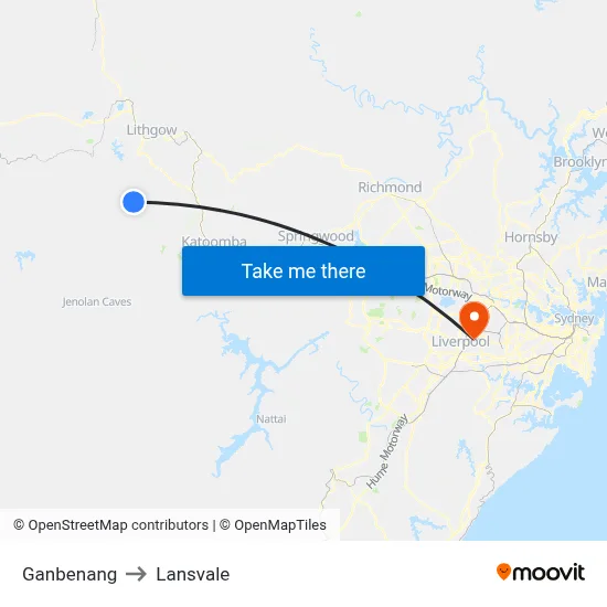 Ganbenang to Lansvale map