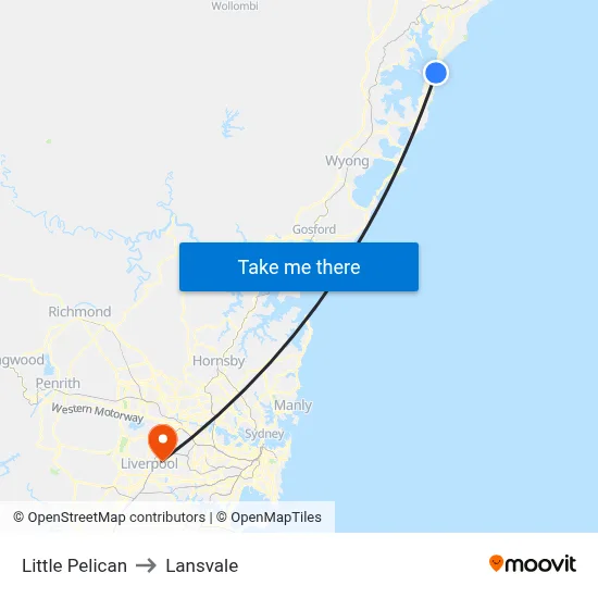 Little Pelican to Lansvale map