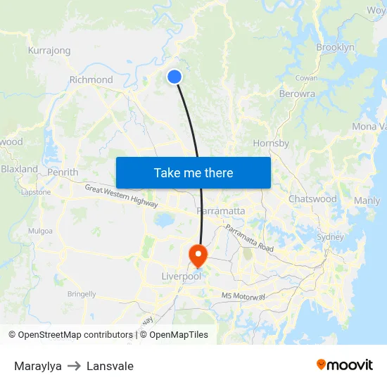 Maraylya to Lansvale map