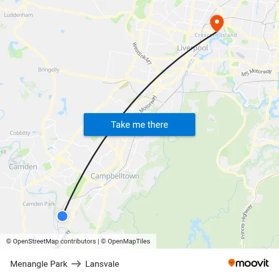 Menangle Park to Lansvale map