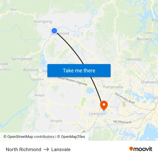 North Richmond to Lansvale map