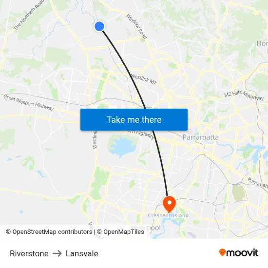 Riverstone to Lansvale map