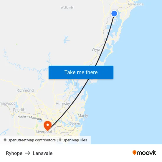Ryhope to Lansvale map