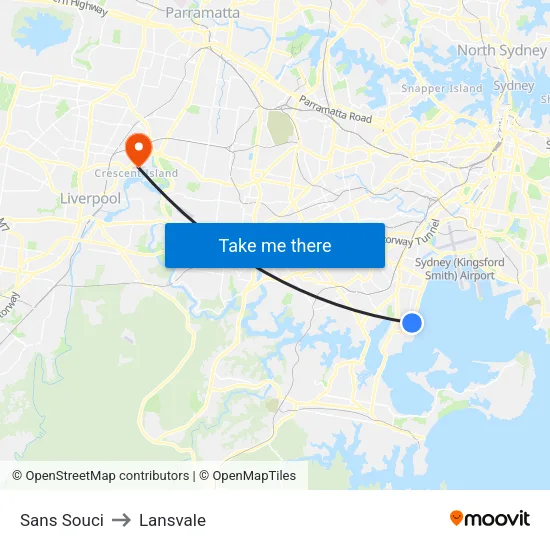 Sans Souci to Lansvale map