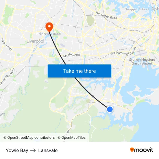Yowie Bay to Lansvale map