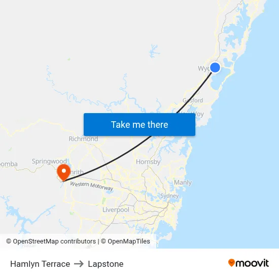 Hamlyn Terrace to Lapstone map