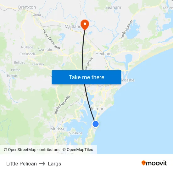 Little Pelican to Largs map