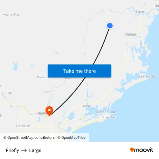 Firefly to Largs map