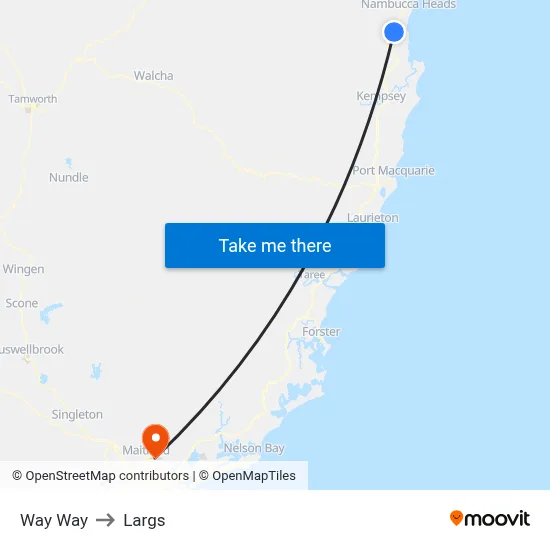 Way Way to Largs map