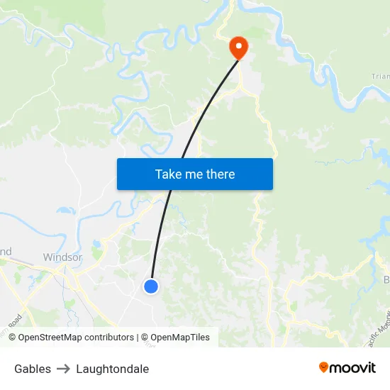 Gables to Laughtondale map