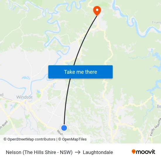 Nelson (The Hills Shire - NSW) to Laughtondale map