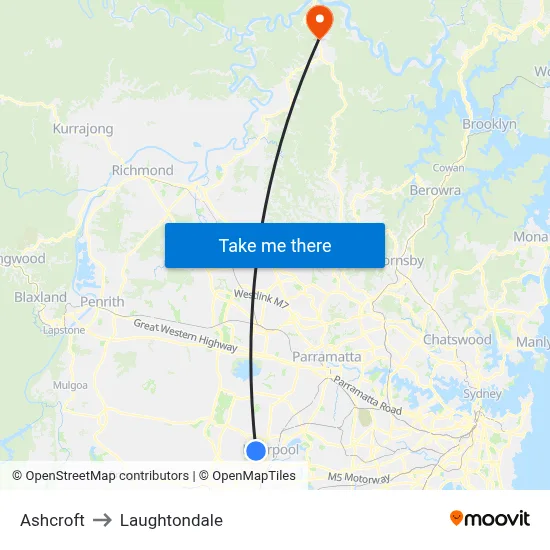 Ashcroft to Laughtondale map