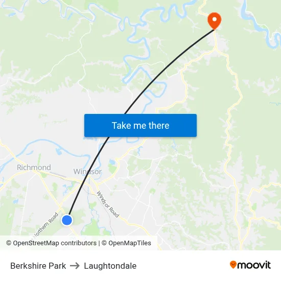 Berkshire Park to Laughtondale map