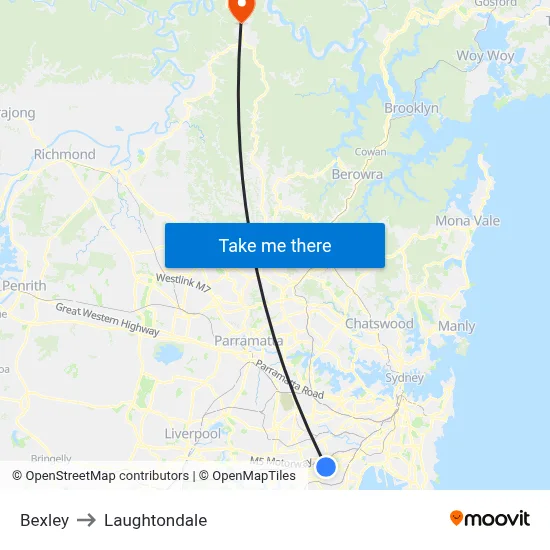 Bexley to Laughtondale map