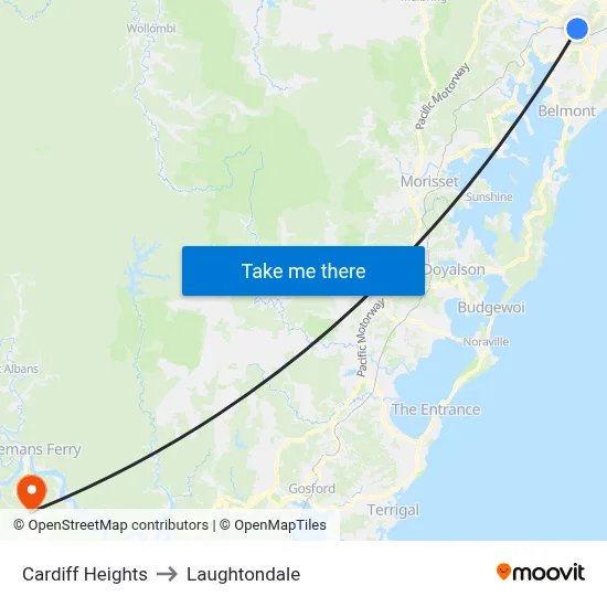 Cardiff Heights to Laughtondale map