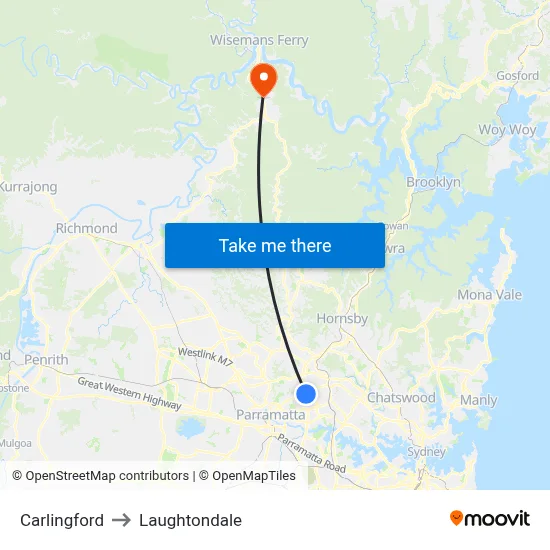 Carlingford to Laughtondale map