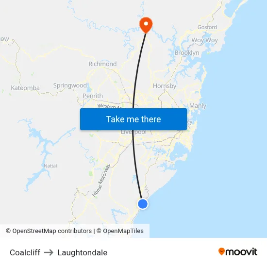 Coalcliff to Laughtondale map