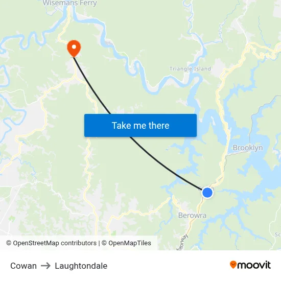 Cowan to Laughtondale map