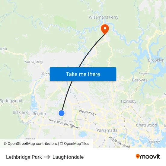Lethbridge Park to Laughtondale map