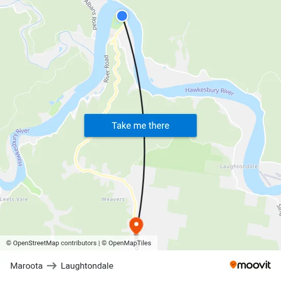 Maroota to Laughtondale map