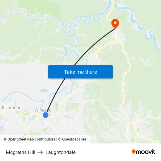 Mcgraths Hill to Laughtondale map