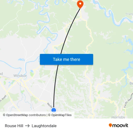 Rouse Hill to Laughtondale map