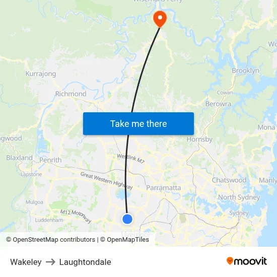 Wakeley to Laughtondale map