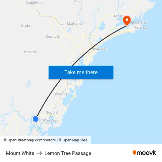 Mount White to Lemon Tree Passage map