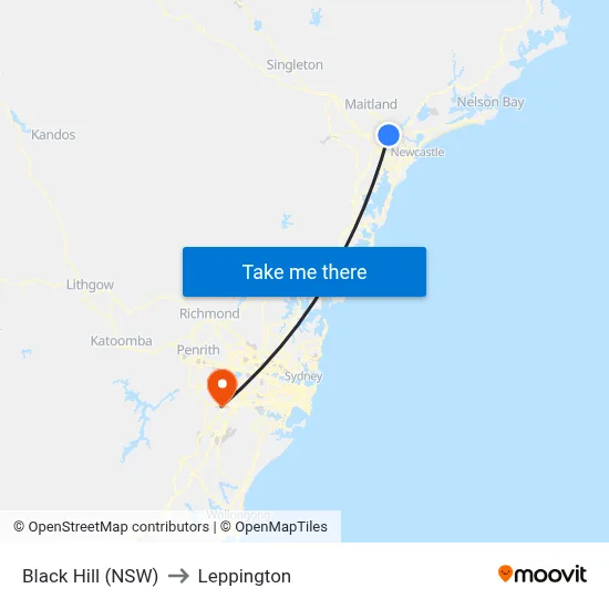 Black Hill (NSW) to Leppington map