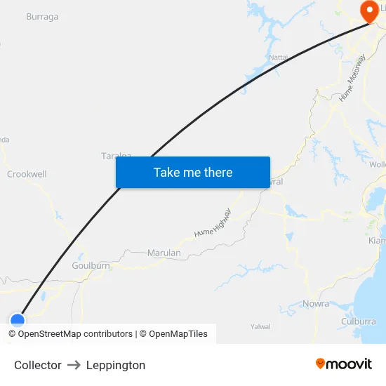 Collector to Leppington map