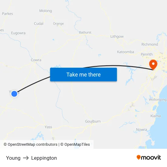 Young to Leppington map