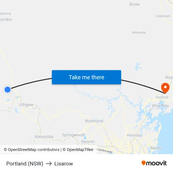 Portland (NSW) to Lisarow map