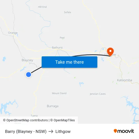 Barry (Blayney - NSW) to Lithgow map