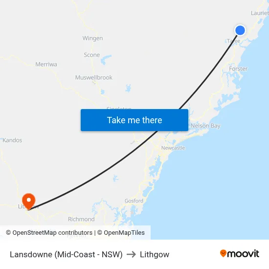 Lansdowne (Mid-Coast - NSW) to Lithgow map