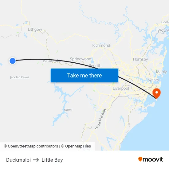 Duckmaloi to Little Bay map
