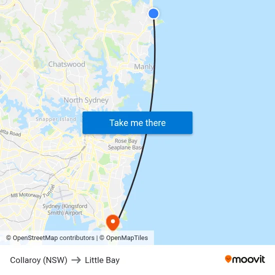 Collaroy (NSW) to Little Bay map
