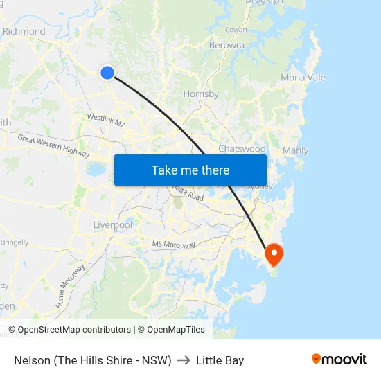 Nelson (The Hills Shire - NSW) to Little Bay map