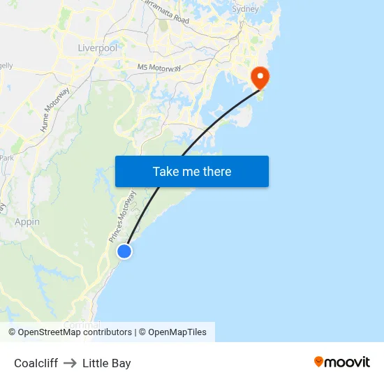Coalcliff to Little Bay map