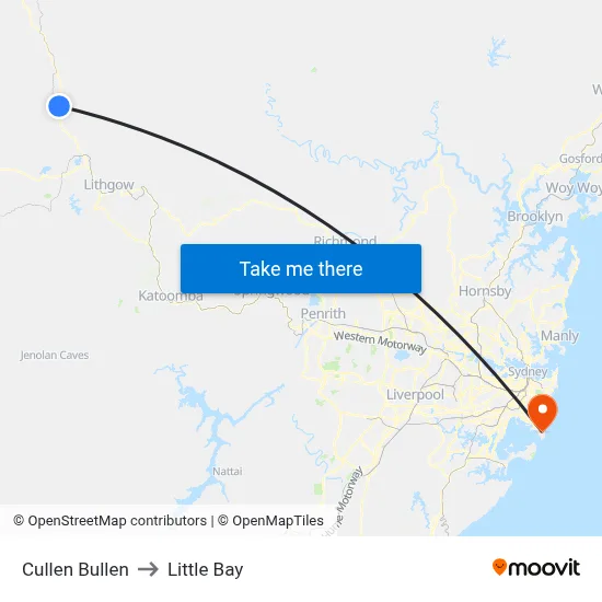 Cullen Bullen to Little Bay map