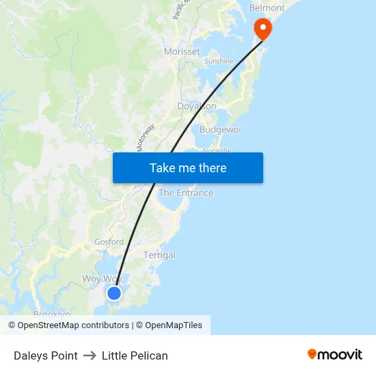 Daleys Point to Little Pelican map