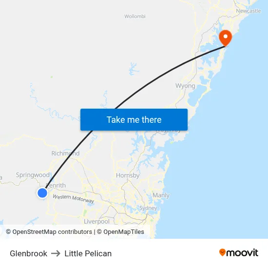 Glenbrook to Little Pelican map