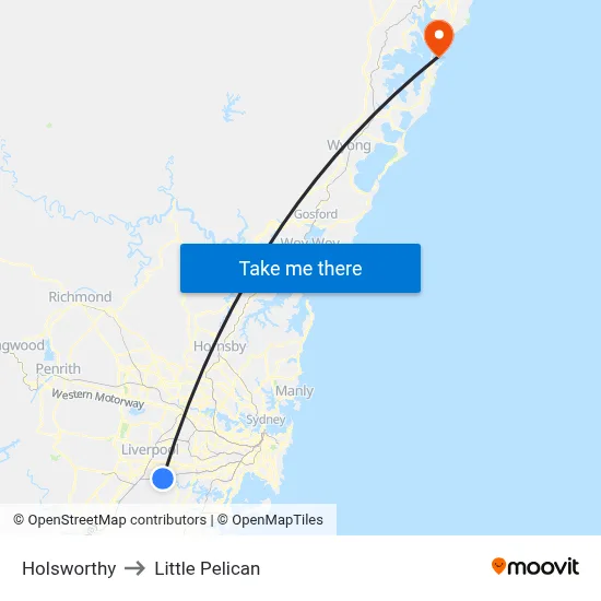 Holsworthy to Little Pelican map