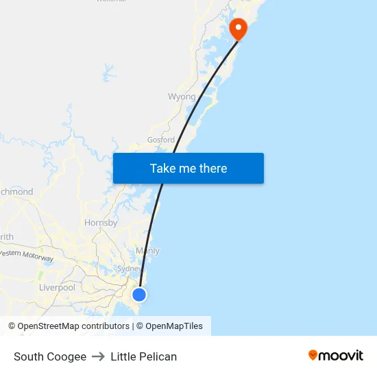 South Coogee to Little Pelican map