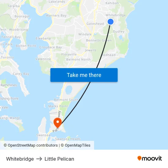 Whitebridge to Little Pelican map