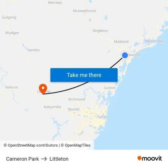 Cameron Park to Littleton map